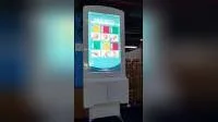 Pantalla LCD de 21,5 pulgadas con quiosco dispensador automático de desinfectante para manos